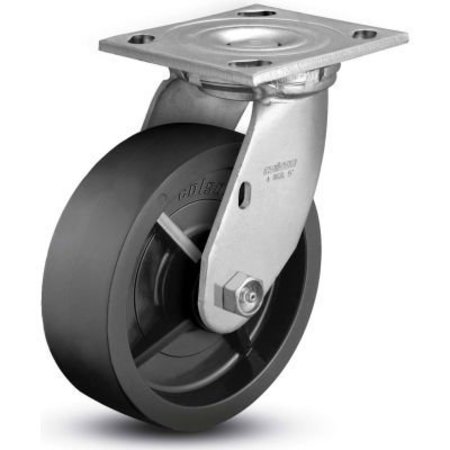 COLSON Colson® 4 Series Swivel Plate Caster 4.06109.839 - Solid Polyolefin 6" Dia. 700 Lb. Cap. 4.06109.839